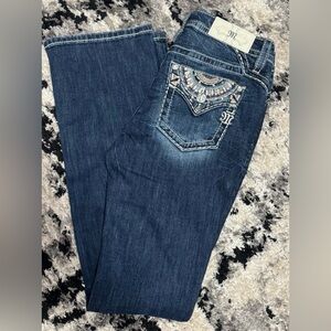 Miss Me Mid-Rise Bootcut Jeans Dark Blue Wash Size 28x34 ~ NWT